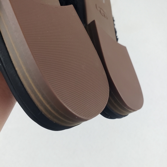 UGG NWOB Janaya Cozy Mule Slip On Slippers Black Women's Size 9 - Picture 10 of 11
